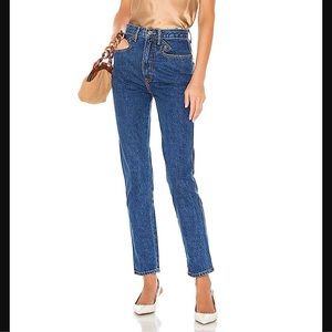 GRLFRND High-Rise Straight Leg Jeans